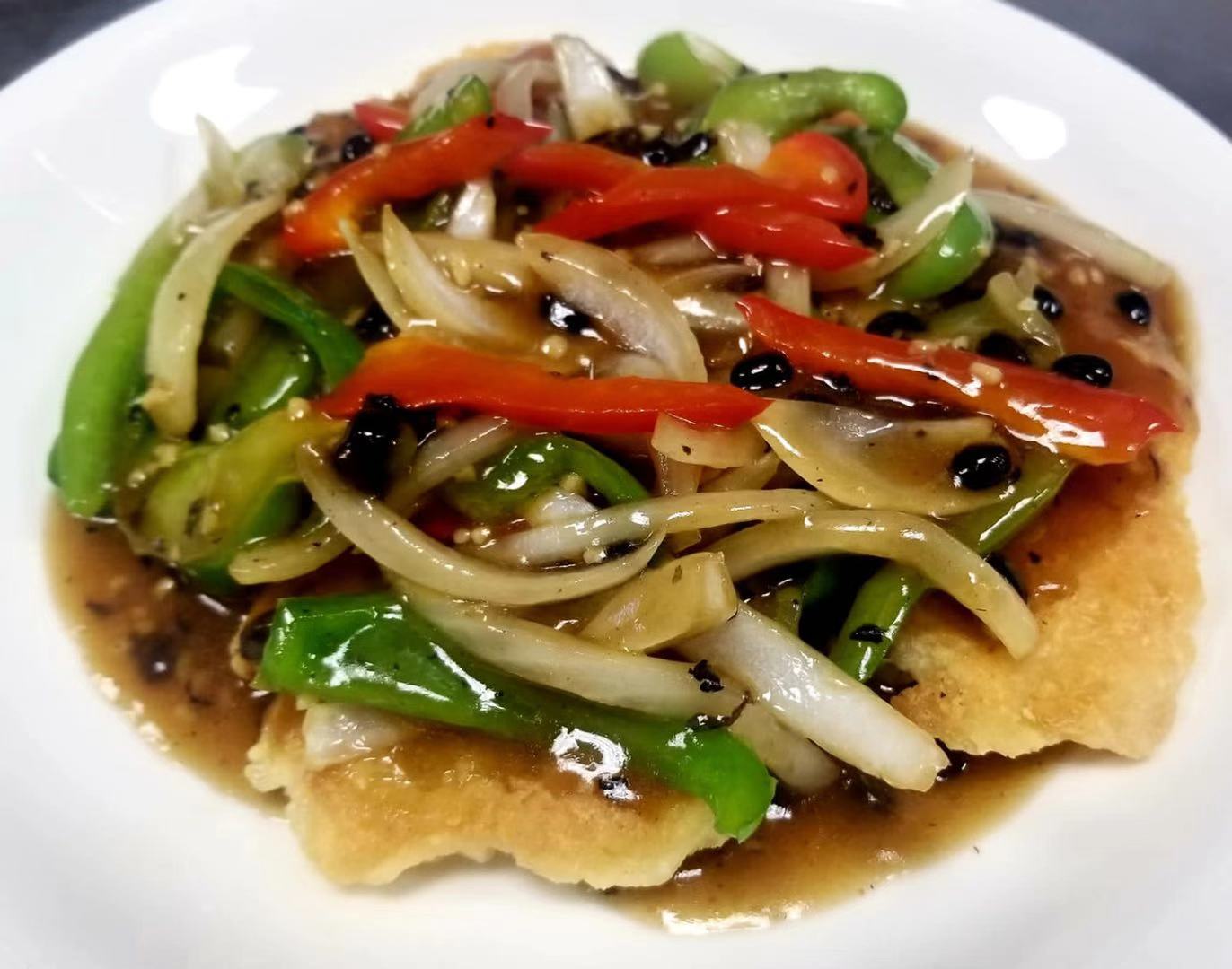 147. Fried Fish Fillet with Black Bean and Chili Sauce