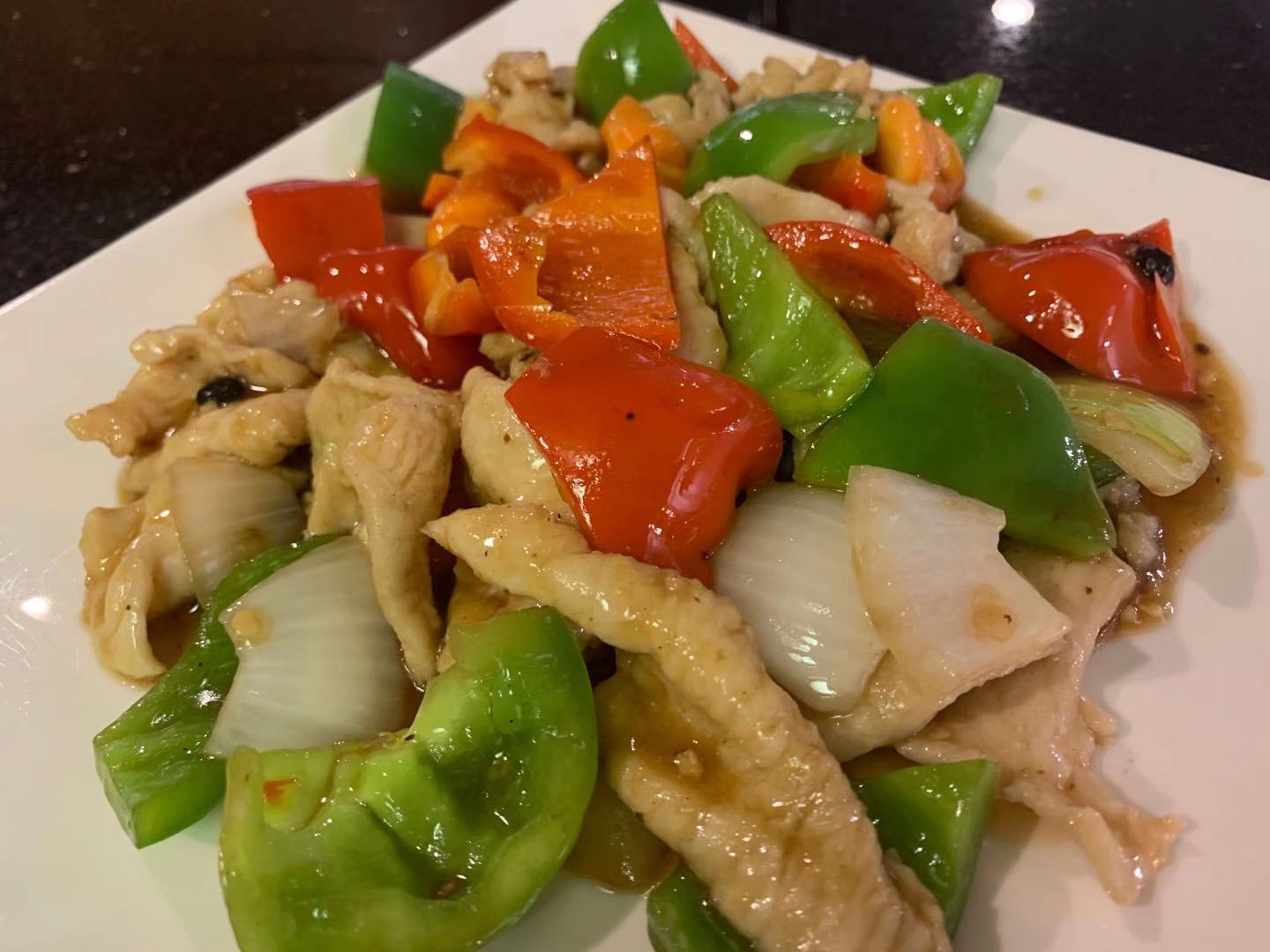 179. Chicken with Green Pepper and Black Bean Sauce